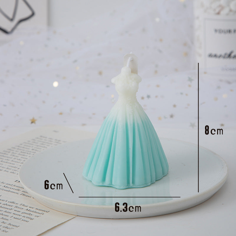 Elegant wedding candles shaped like a wedding dress, perfect for wedding decorations