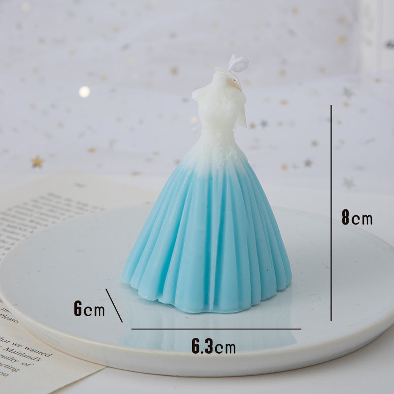 Blue Dress Wedding Candle from Arts And More, perfect decoration for wedding events and celebrations