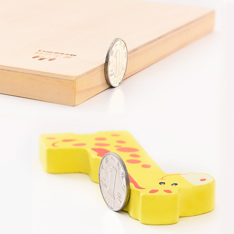 Arts And More Kids DIY Kits wooden animal puzzle featuring a colorful yellow giraffe piece and smooth wooden board