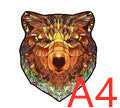 Arts And More Wooden Puzzles featuring a detailed bear head design for arts and crafts kits