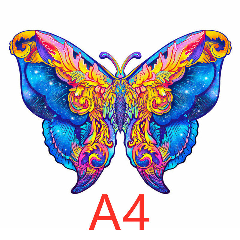 Arts And More colorful butterfly wooden puzzles kit with intricate vibrant design for arts and crafts