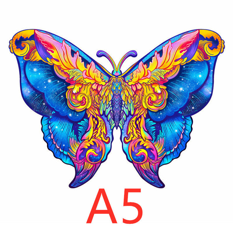 Arts And More wooden puzzles colorful butterfly design A5 size arts and crafts kit